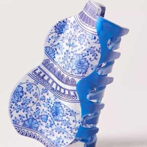 free people blue vase mosaic pattern claw clip hair clip